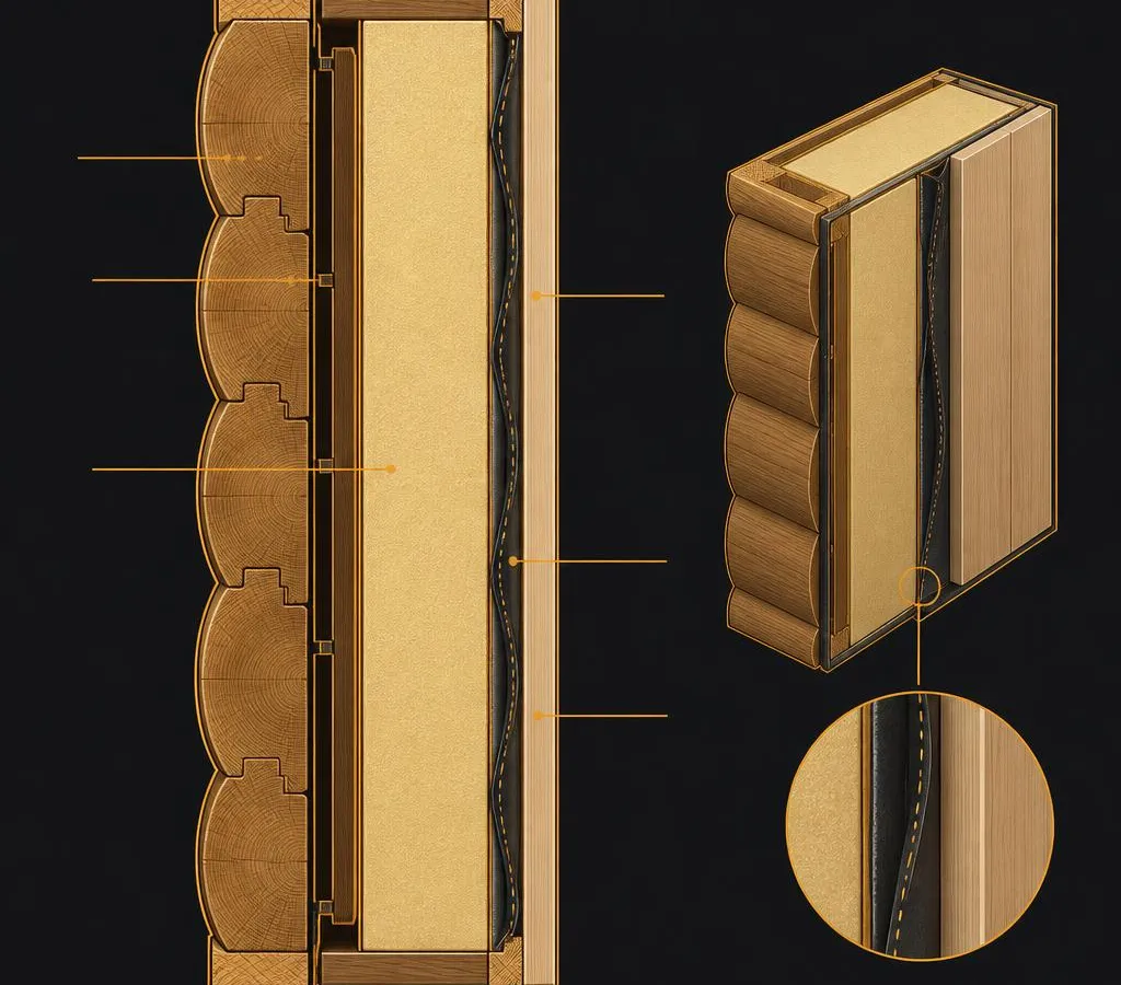 Polar Plank patented insulated wall section diagram